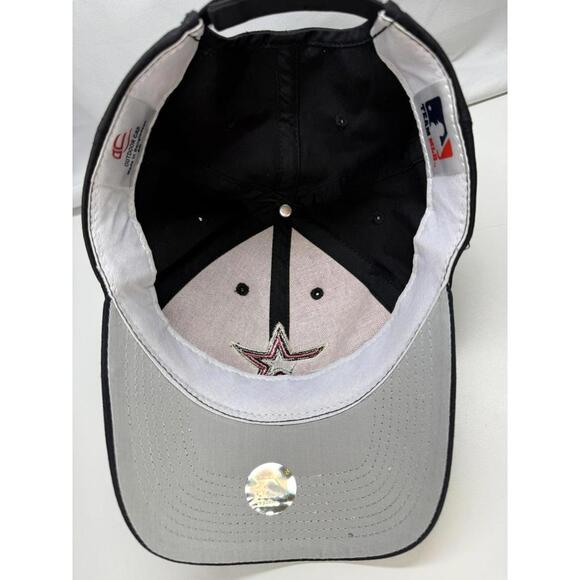 Houston Astros Hat Cap Strap Back Mens S/M‎ Black Red MLB Baseball Star Logo - Picture 6 of 9